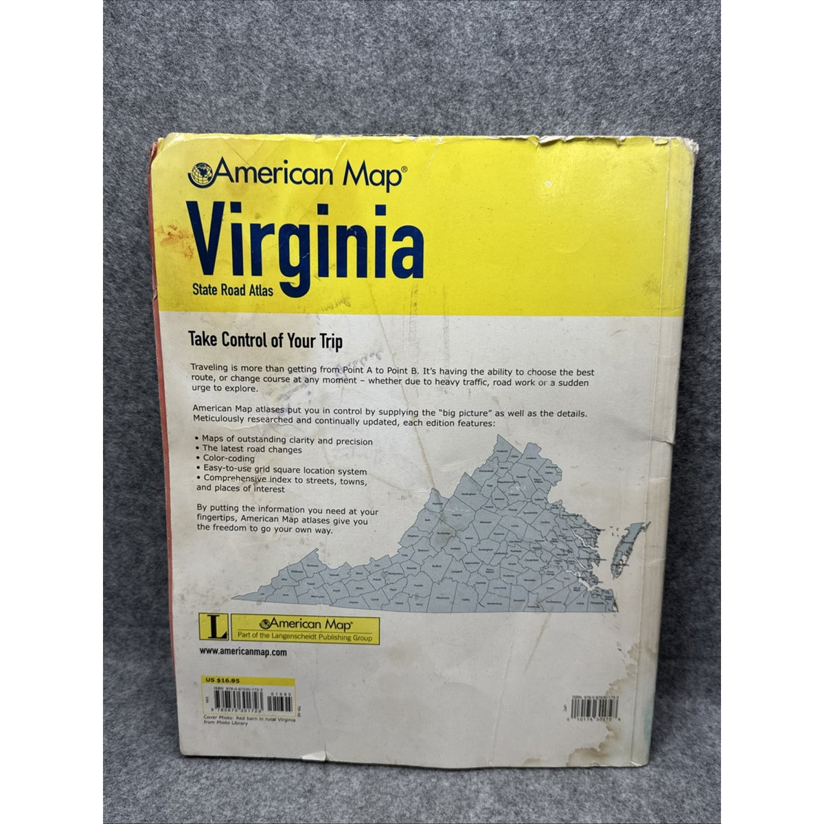 Virginia State Road Atlas by American Map (2008, Book, Other)