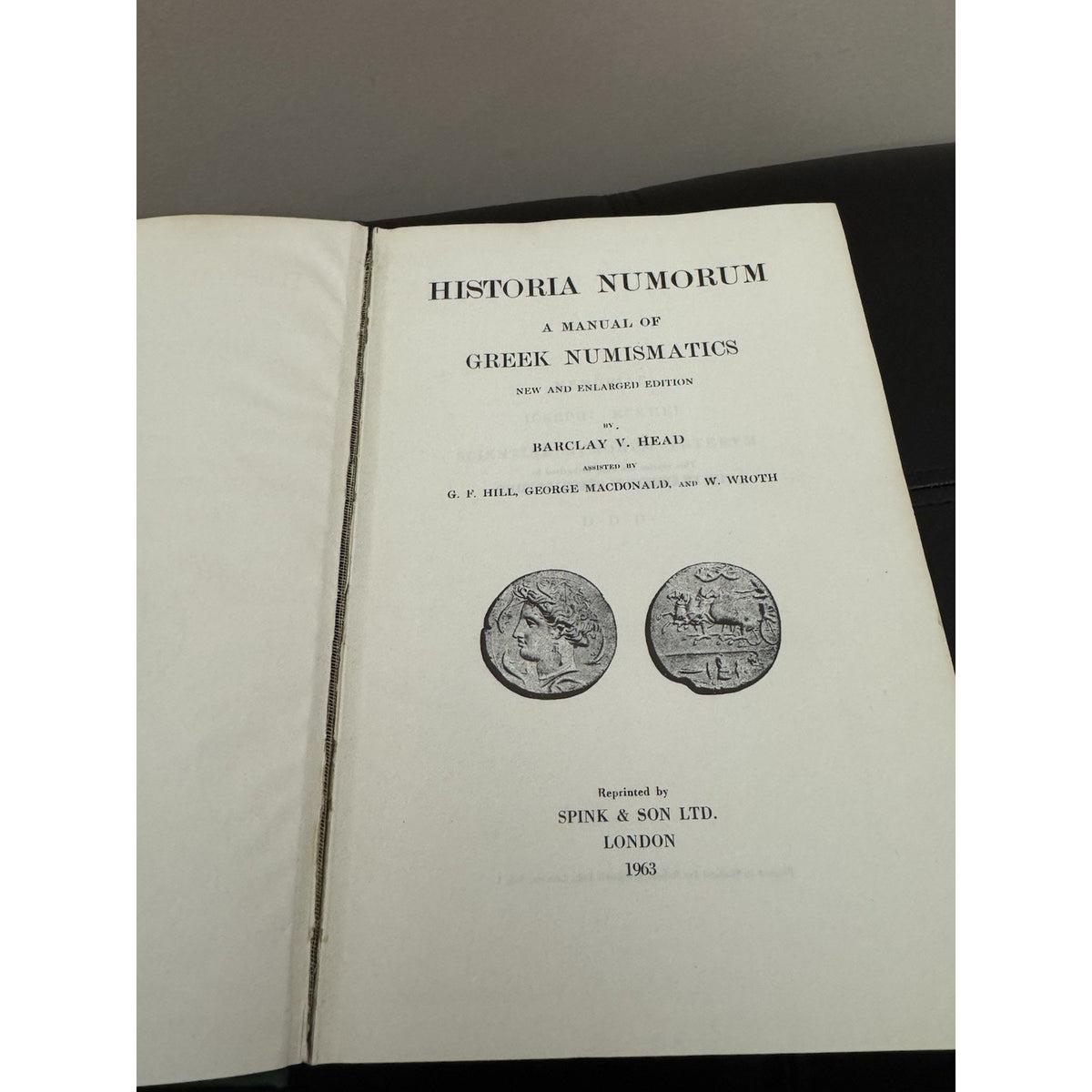 Historia Numorum Greek Numismatics Barclay Head 1963 Spink HC w/DJ