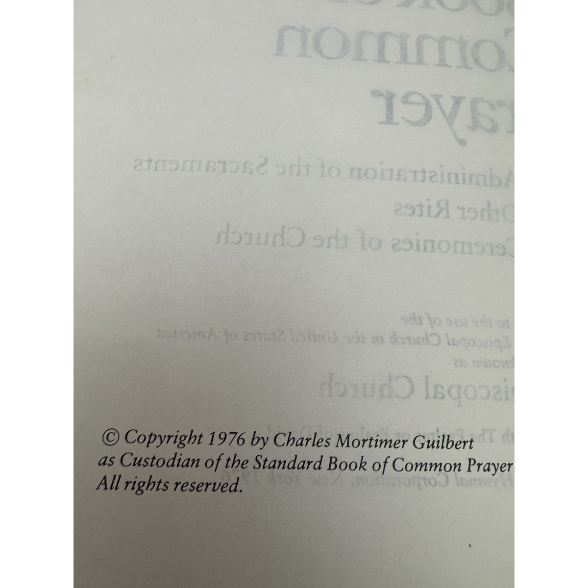 1976 Draft Proposed Book of Common Prayer Episcopal Church PB