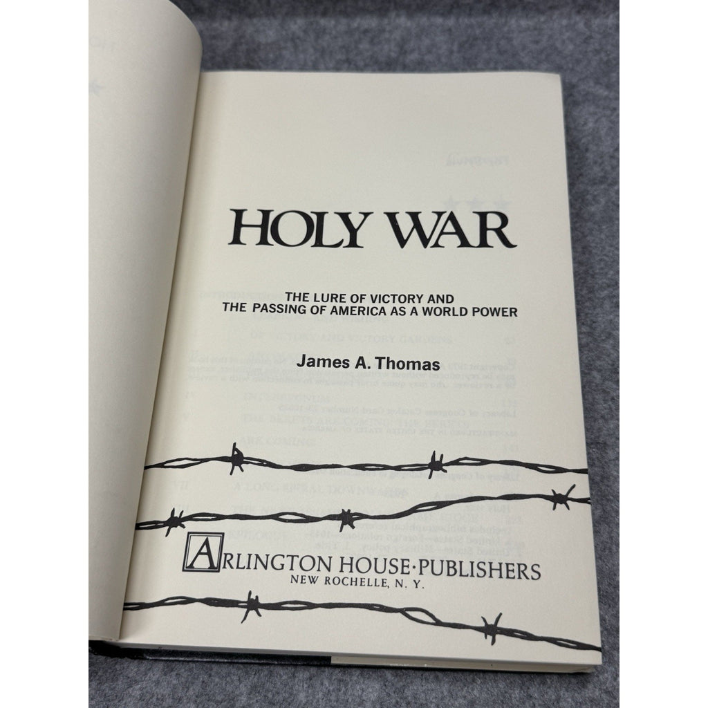 1973 Holy War James A Thomas Signed Inscribed HC DJ w/ Signed Letter 1st