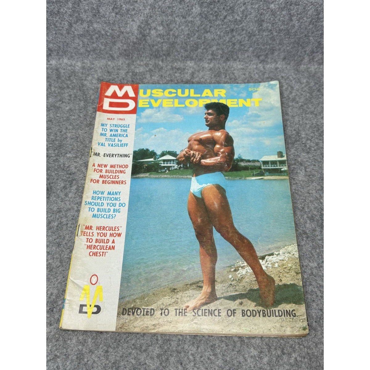 Muscular Development May 1965 Val Vasilieff Larry Scott Reg Park Magazine