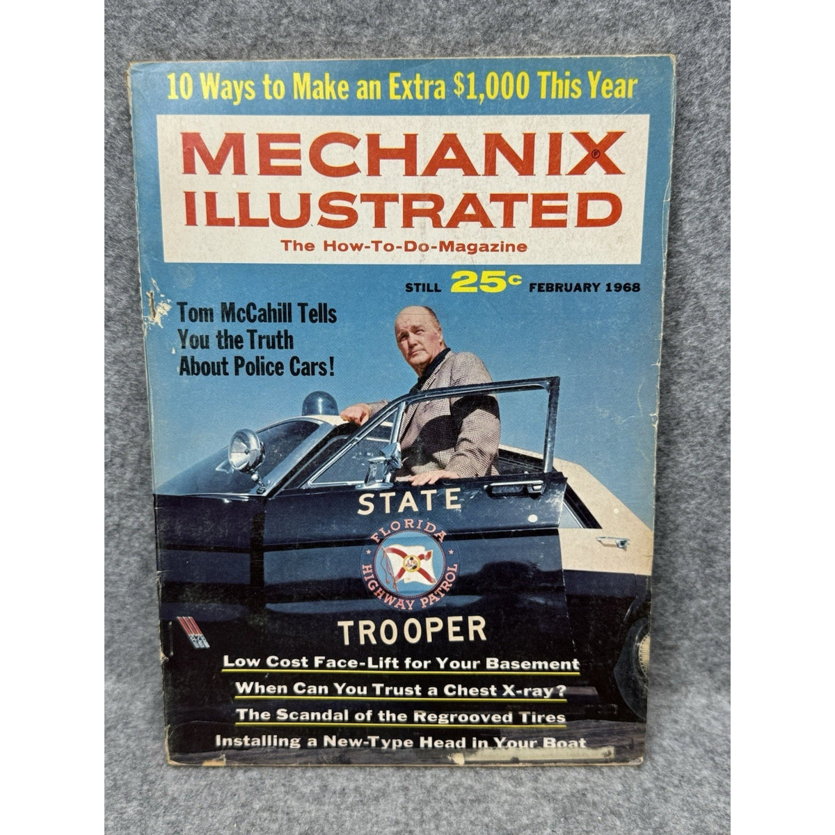 Mechanix Illustrated February 1968 Tom McCahill Police Cars Florida Trooper