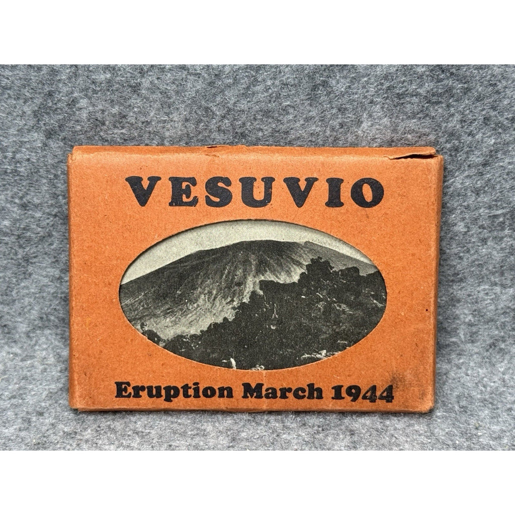 Vesuvius March 1944 Eruption 18 Vintage Souvenir Photos Italy Original Sleeve
