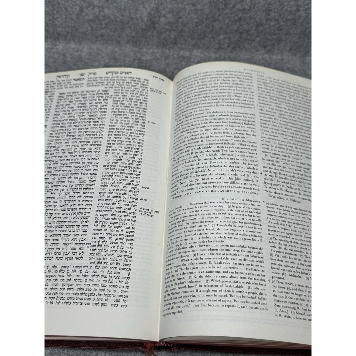 Kiddushin Babylonian Talmud Hebrew English Traditional Press Judaica Hardcover