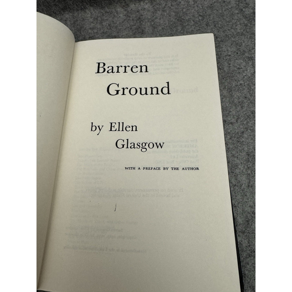 Barren Ground Ellen Glasgow AmerEon House Limited 150 Copy HC