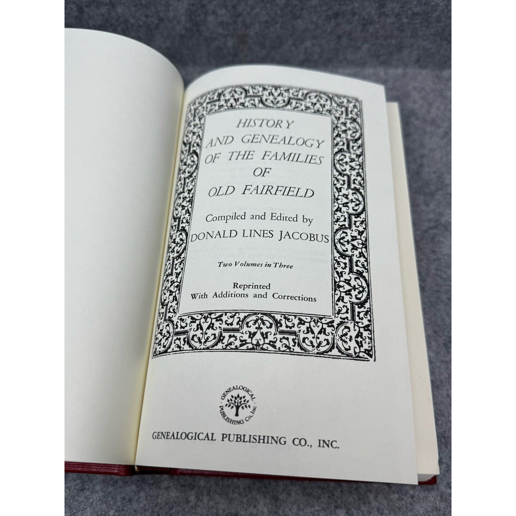 Families of Old Fairfield Genealogy Jacobus 3 Book Hardcover Set Connecticut