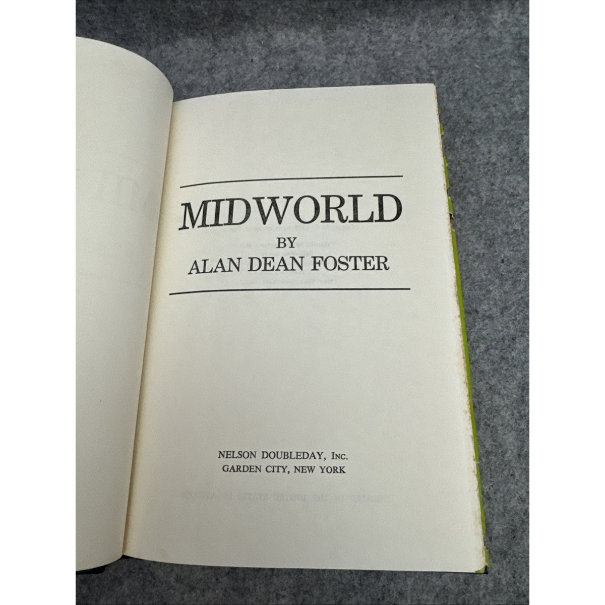 Midworld by Alan Dean Foster BCE HC DJ 1975 Sci-Fi Fantasy