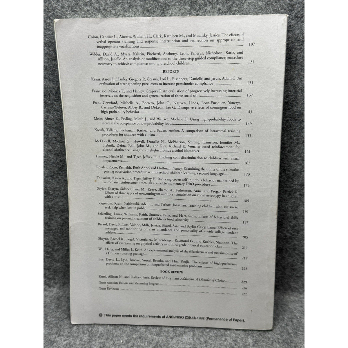 2012 Journal of Applied Behavior Analysis Vol 45 No 1 Autism ABA Research