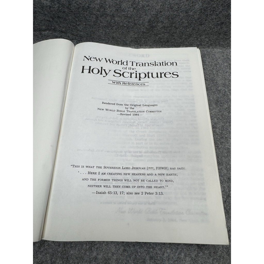 1984 New World Translation Bible Lot Reference & Large Print Vols 2 3 JW
