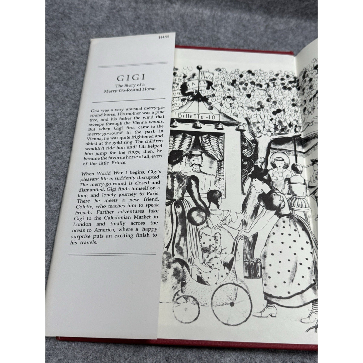 1990 Gigi The Story of a Merry-Go-Round Horse Elizabeth Foster HC Illus