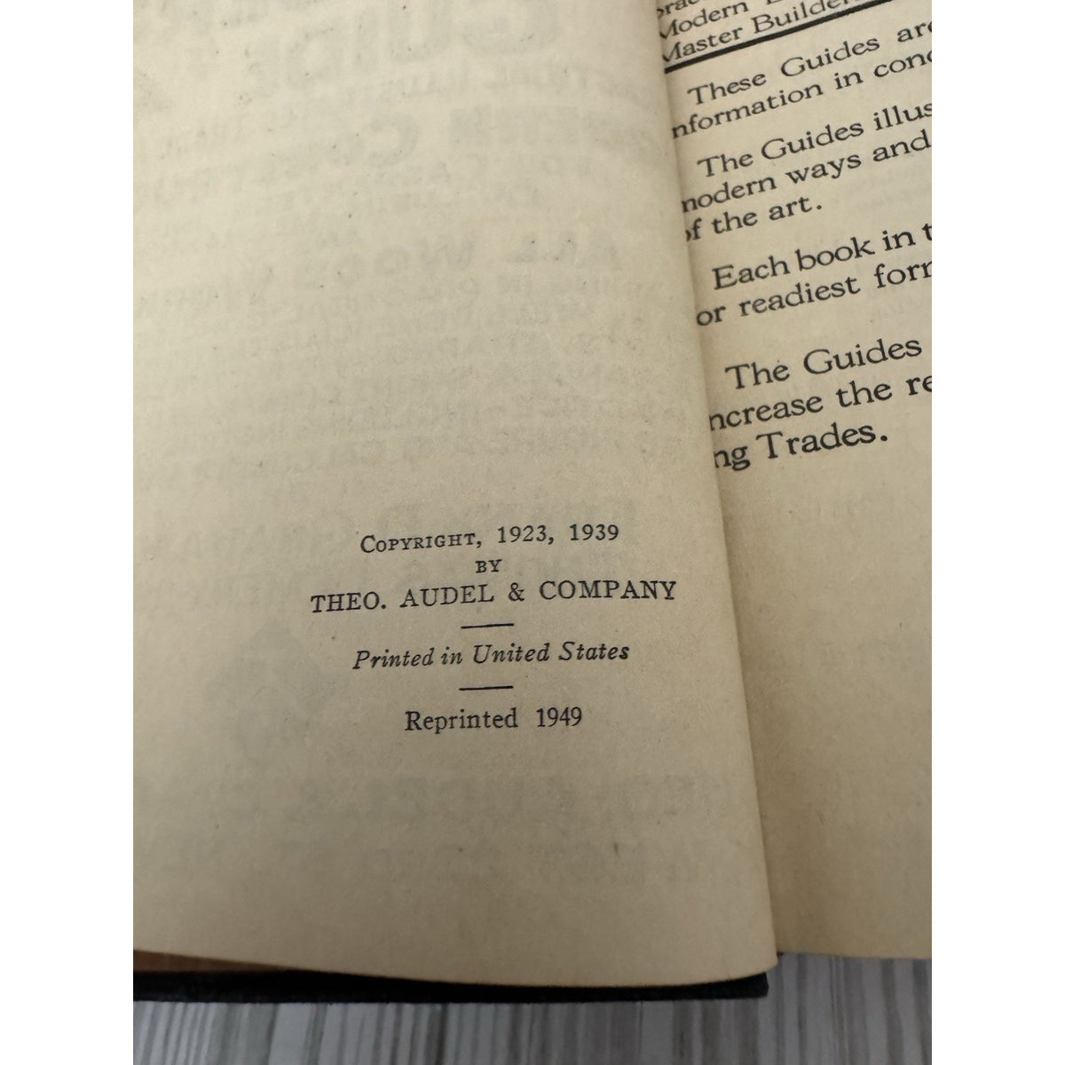 Audels Carpenters & Builders Guide #4 1949 HC Illustrated