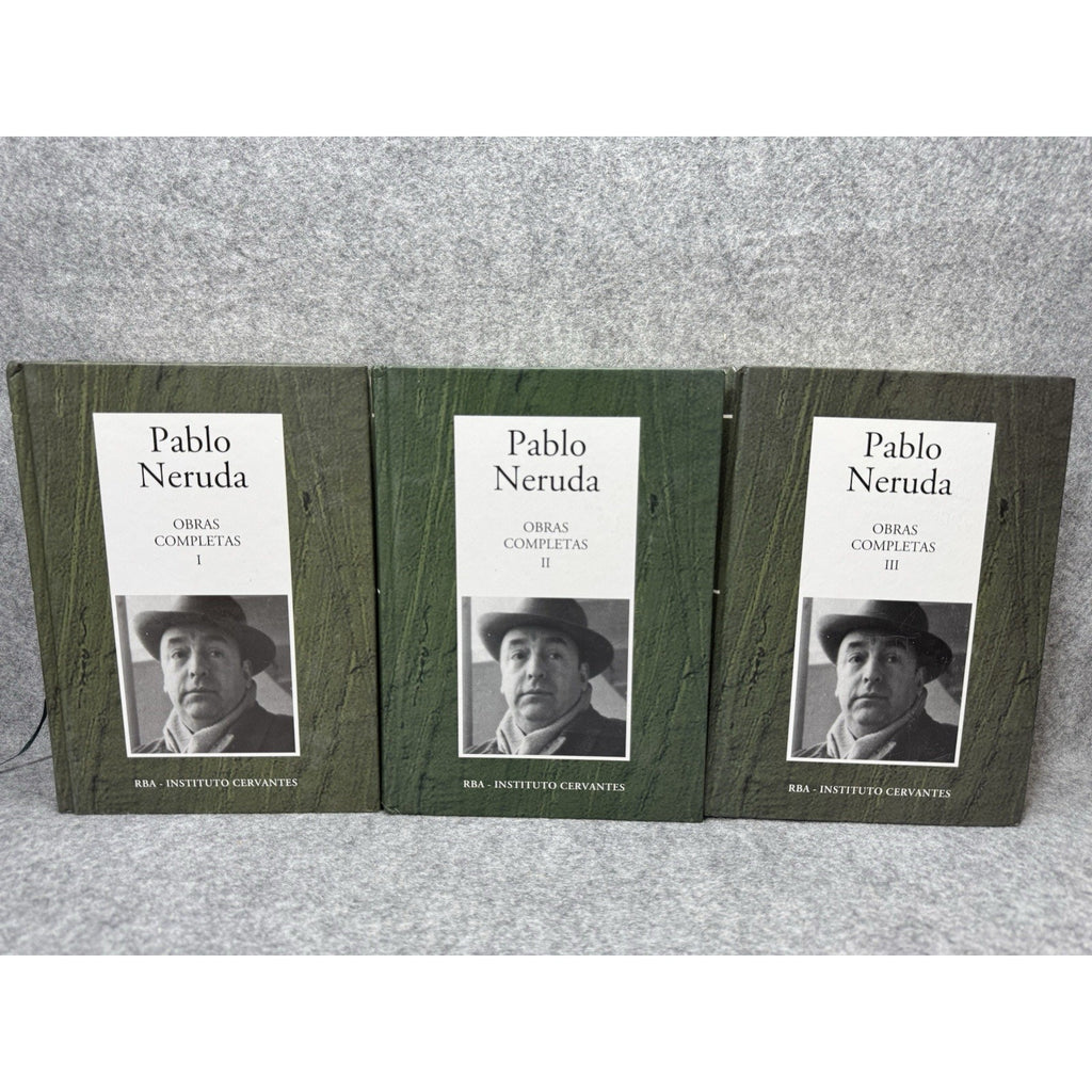 Pablo Neruda Obras Completas Complete 3 Volume HC Set RBA Instituto Cervantes