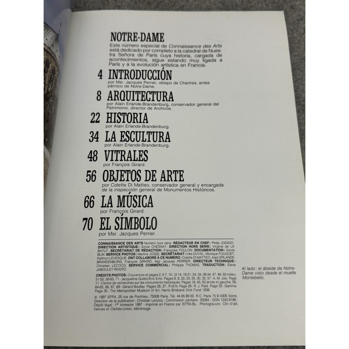 Notre-Dame Edición Española Connaissance des Arts 1997 Spanish Magazine