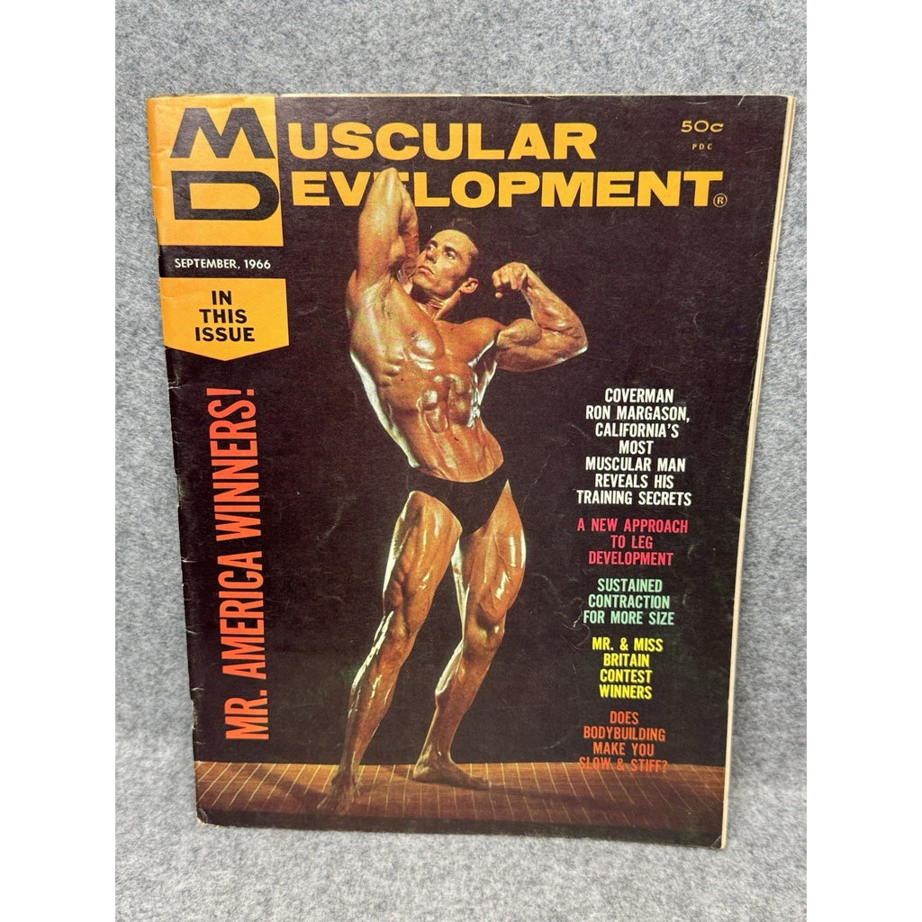 1966 Muscular Development September Ron Margason Chris Dickerson Bodybuilding