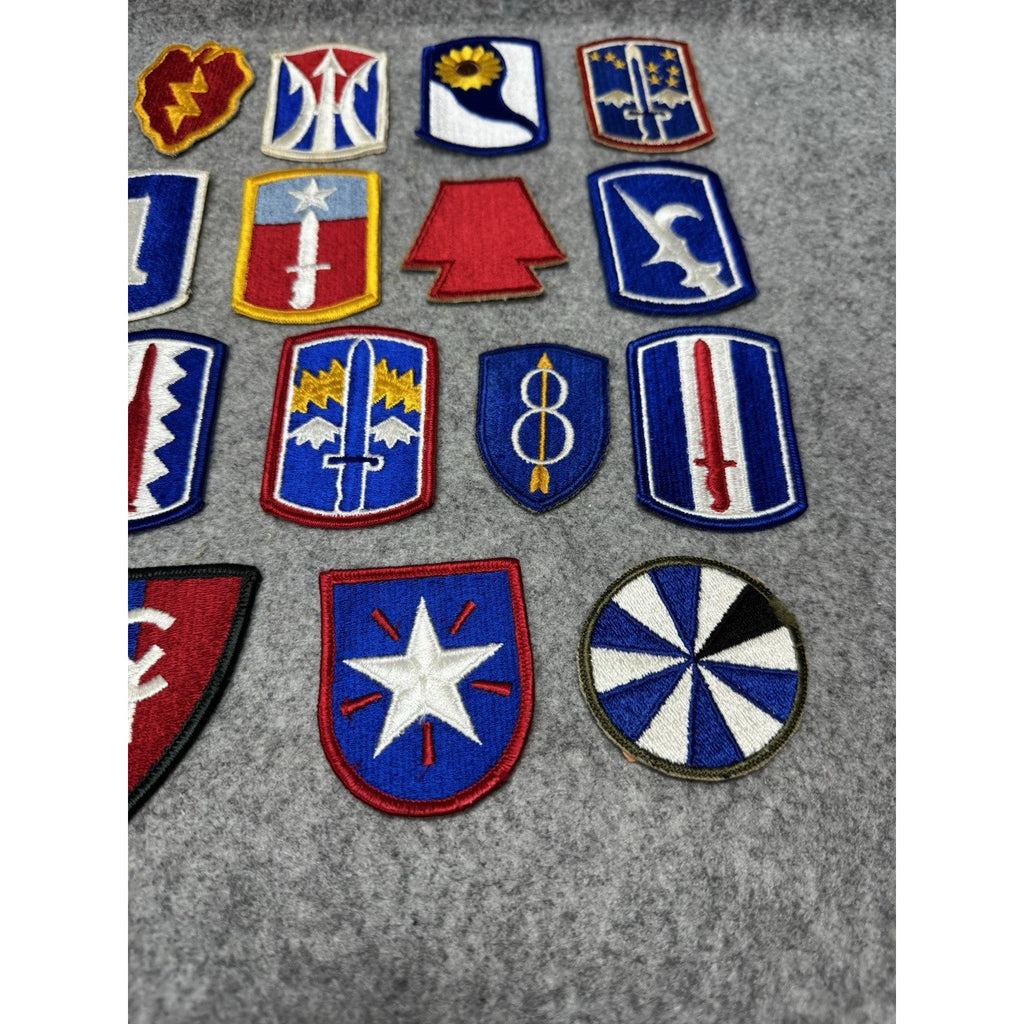 23 Vintage US Army Patches Lot Infantry Division Military Shoulder Insignia