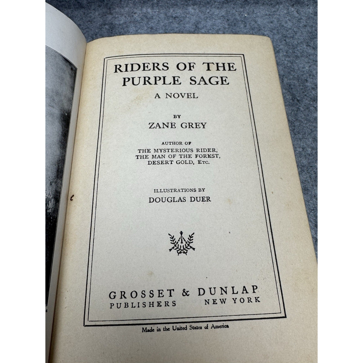 Riders of the Purple Sage Zane Grey 1912 Copyright G&D Illustrated Western