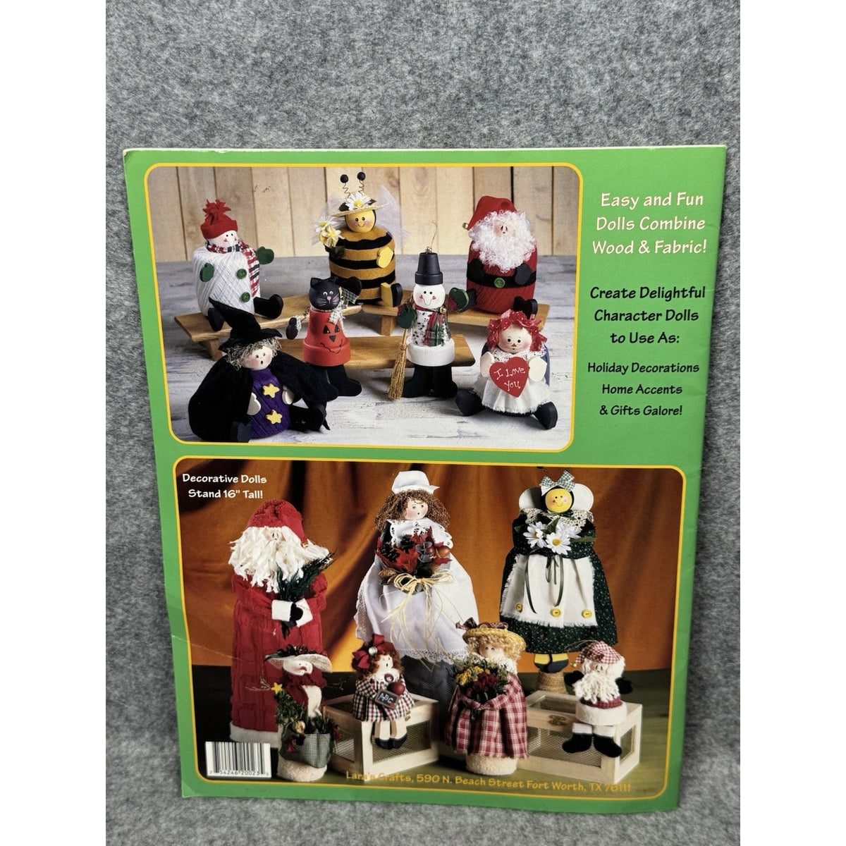 Dozens of Dolls Lara’s Crafts 6009 No Sew Wood Fabric Doll Making Pattern Book