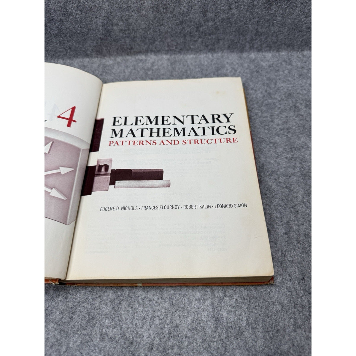 Elementary Mathematics 4 Patterns and Structure 1966 Vintage School Textbook