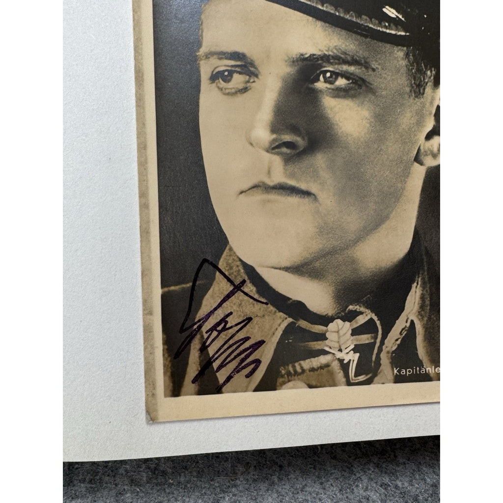 First U-Boat Flotilla 2002 HC DJ Erich Topp Portrait Card Attributed Autograph