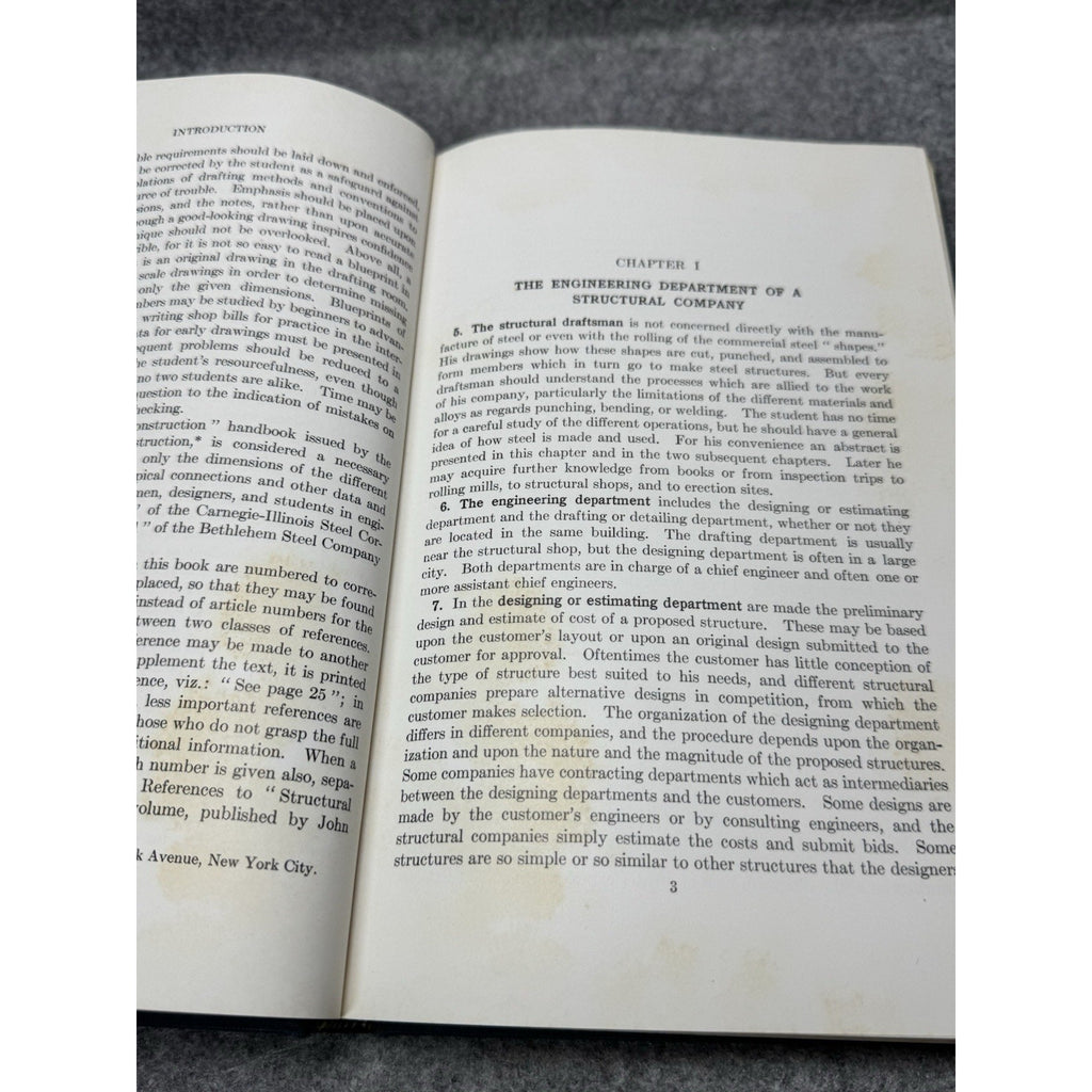1956 Structural Drafting Carlton Bishop Civil Engineering Steel Hardcover