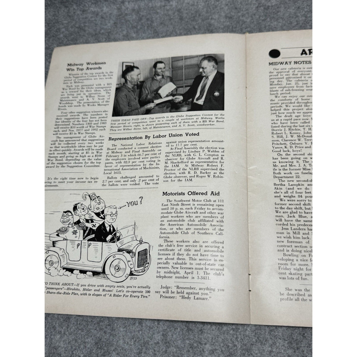 1943 Globe Beam WWII Aircraft Magazine AT-10 Fort Worth Texas Jan Feb.