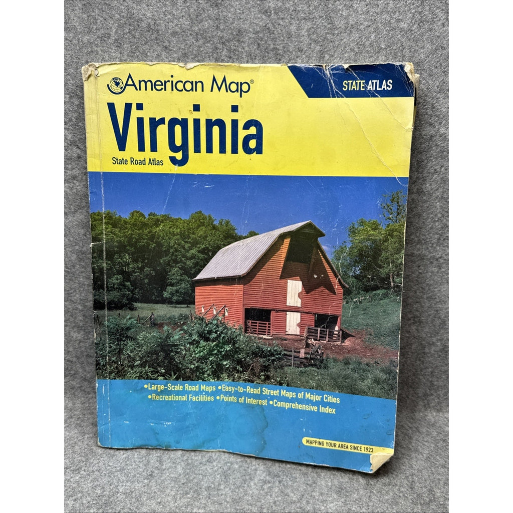 Virginia State Road Atlas by American Map (2008, Book, Other)