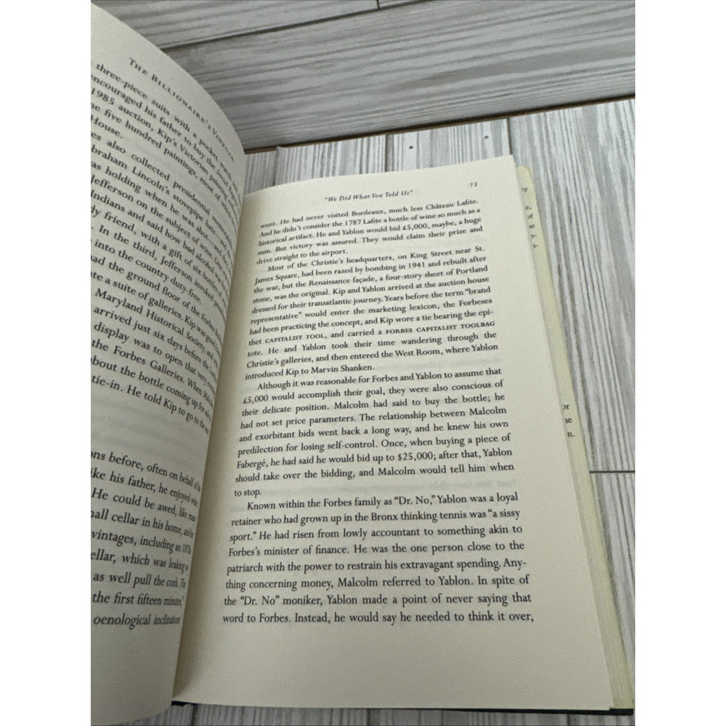 BENJAMIN WALLACE THE BILLIONAIRE'S VINEGAR FIRST ED, 1st print!