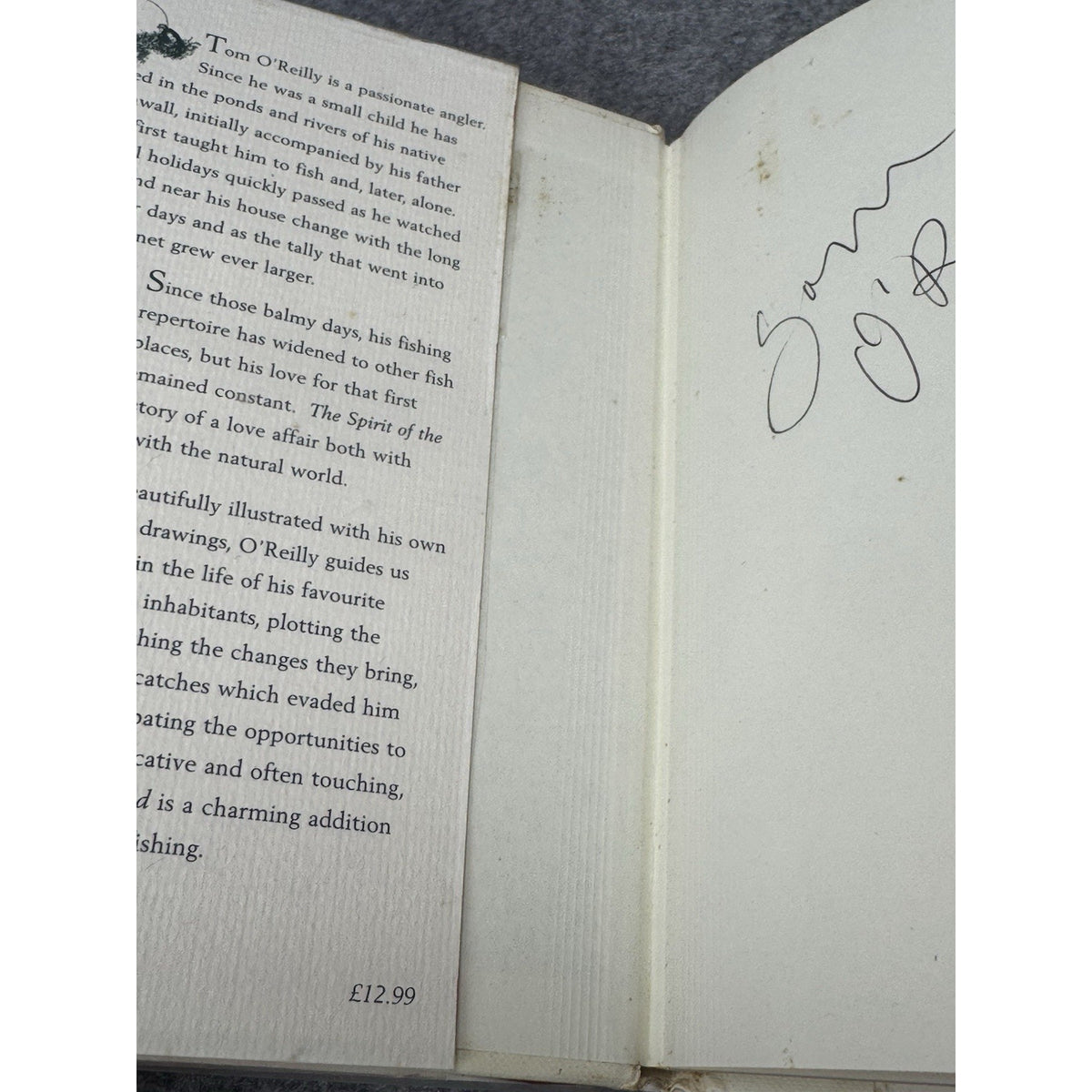 The Spirit of the Pond Tom O’Reilly Signed 1st Edition 1996 Fishing HC DJ