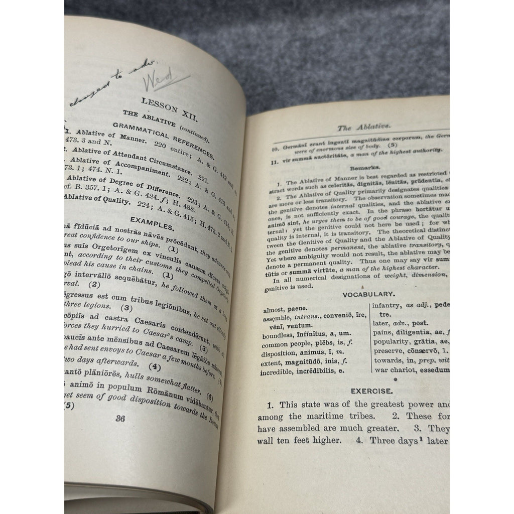 1919 A New Latin Composition Charles E Bennett Latin Grammar Antique Hardcover