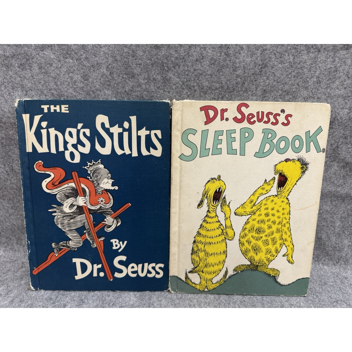 Vintage Dr. Seuss Sleep Book & The King’s Stilts HC Book Club Edition Set