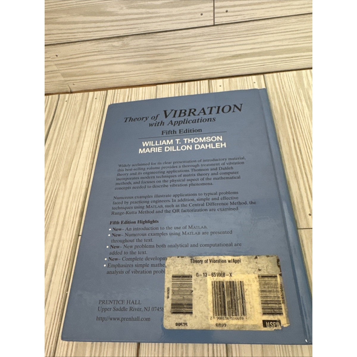 Theory of Vibration with Applications [5th Edition]