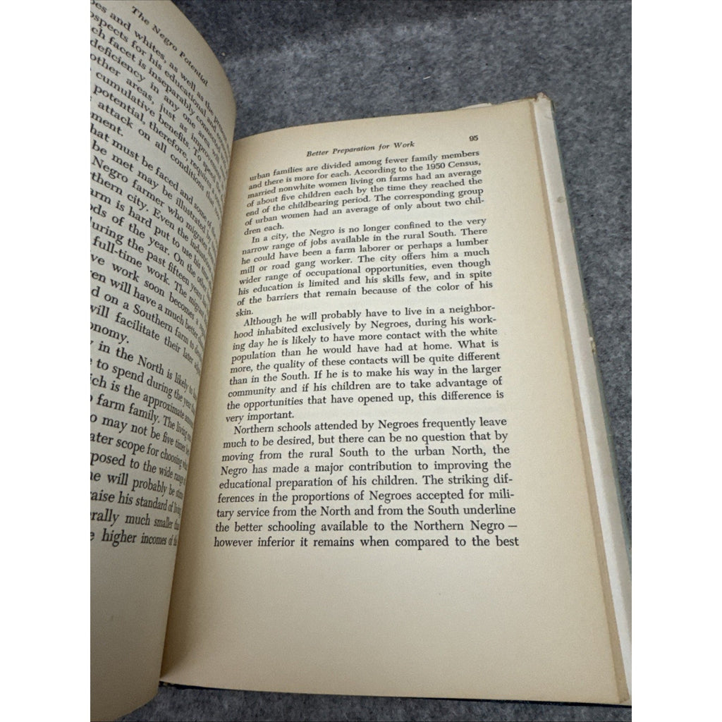 The Negro Potential 1956 Eli GINZBERG 1st Edition First Printing HC/DJ