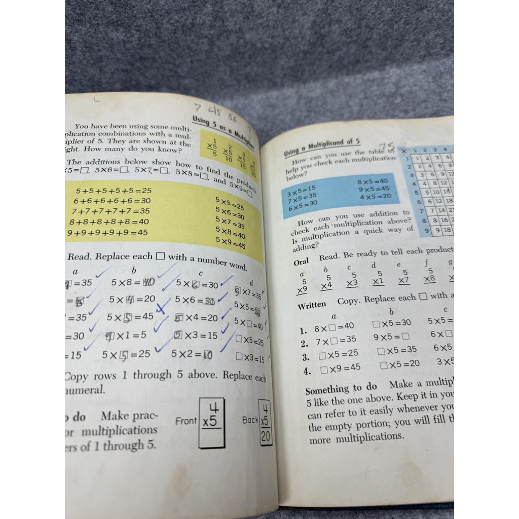 1963 Arithmetic 3 Laidlaw Brothers Hardcover Vintage Math Textbook