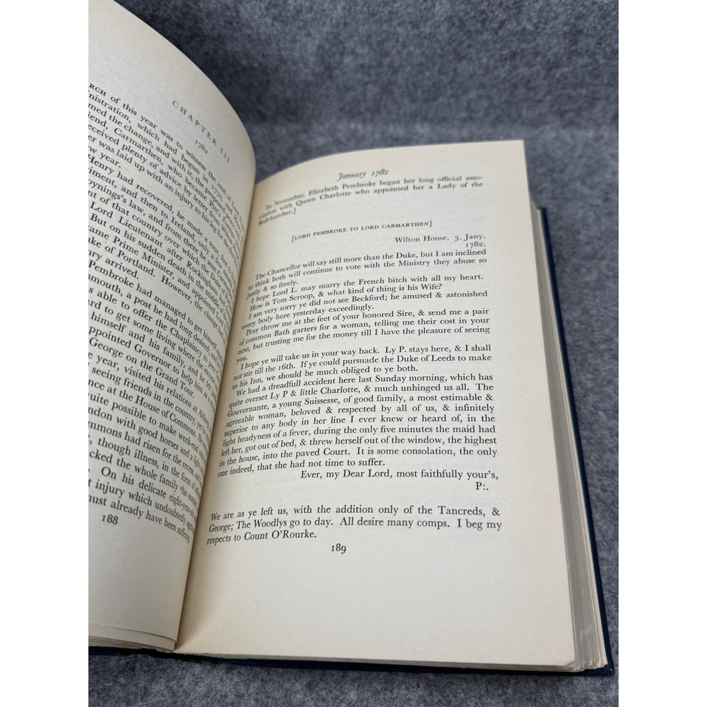 Pembroke Papers 1780-1794 Lord Herbert 1950 First Edition Letters Diaries