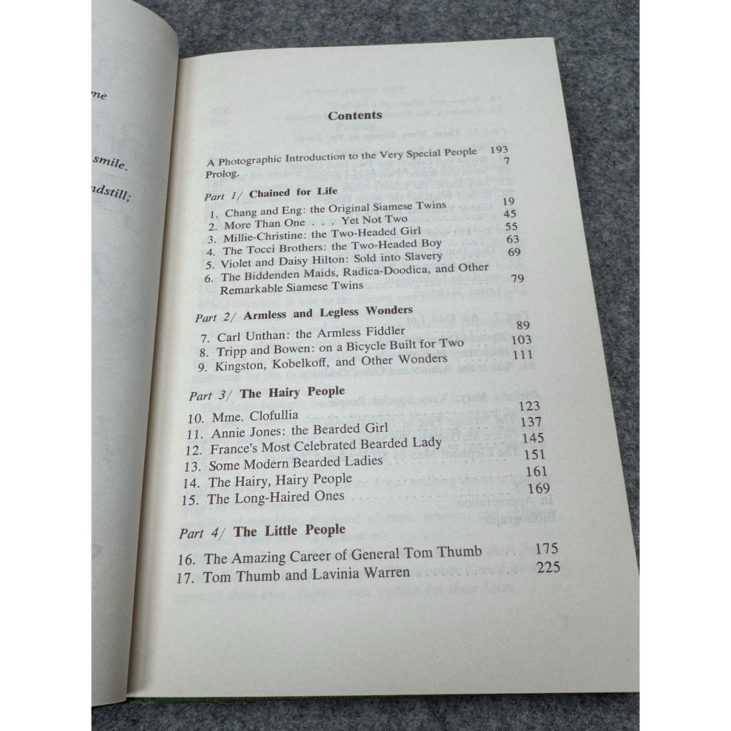 Very Special People Frederick Drimmer Human Oddities Circus History 1973 HC