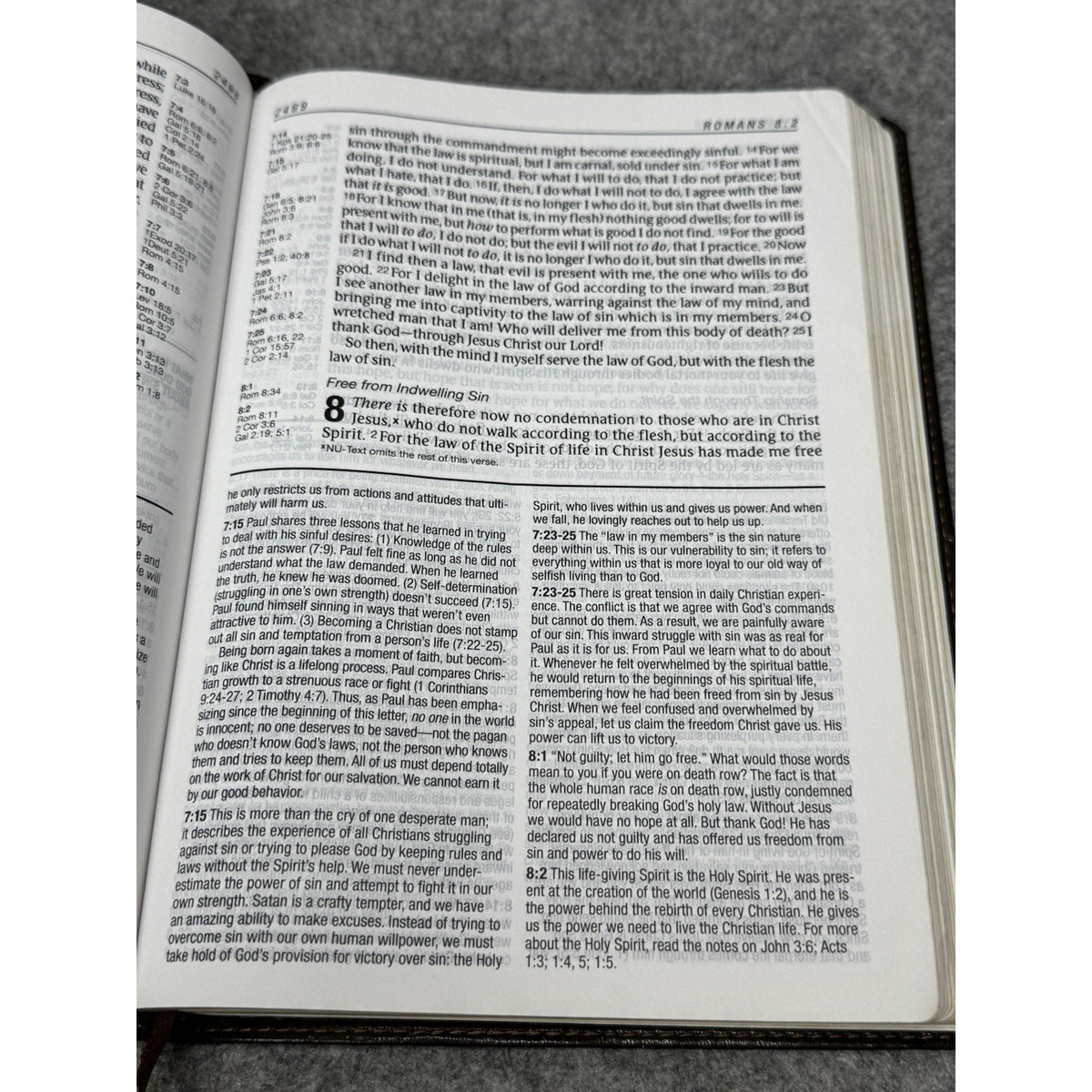 NKJV Life Application Study Bible Large Print LeatherLike Brown Tan 2019