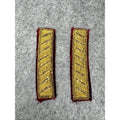 French Medical Officer Bullion Epaulette Holders Pair Red Velvet Shoulder Straps