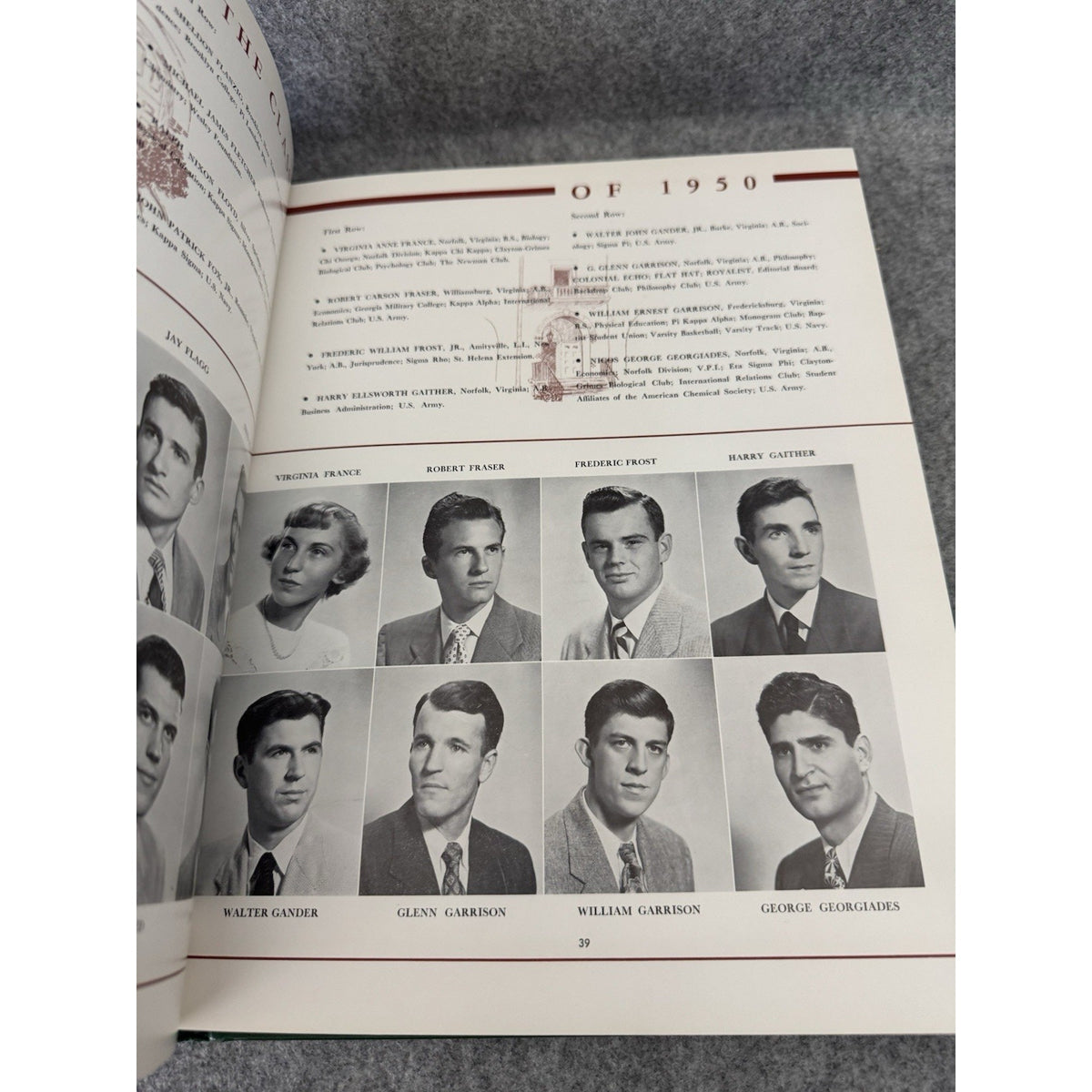 1950 Colonial Echo William & Mary College Yearbook Williamsburg VA HC