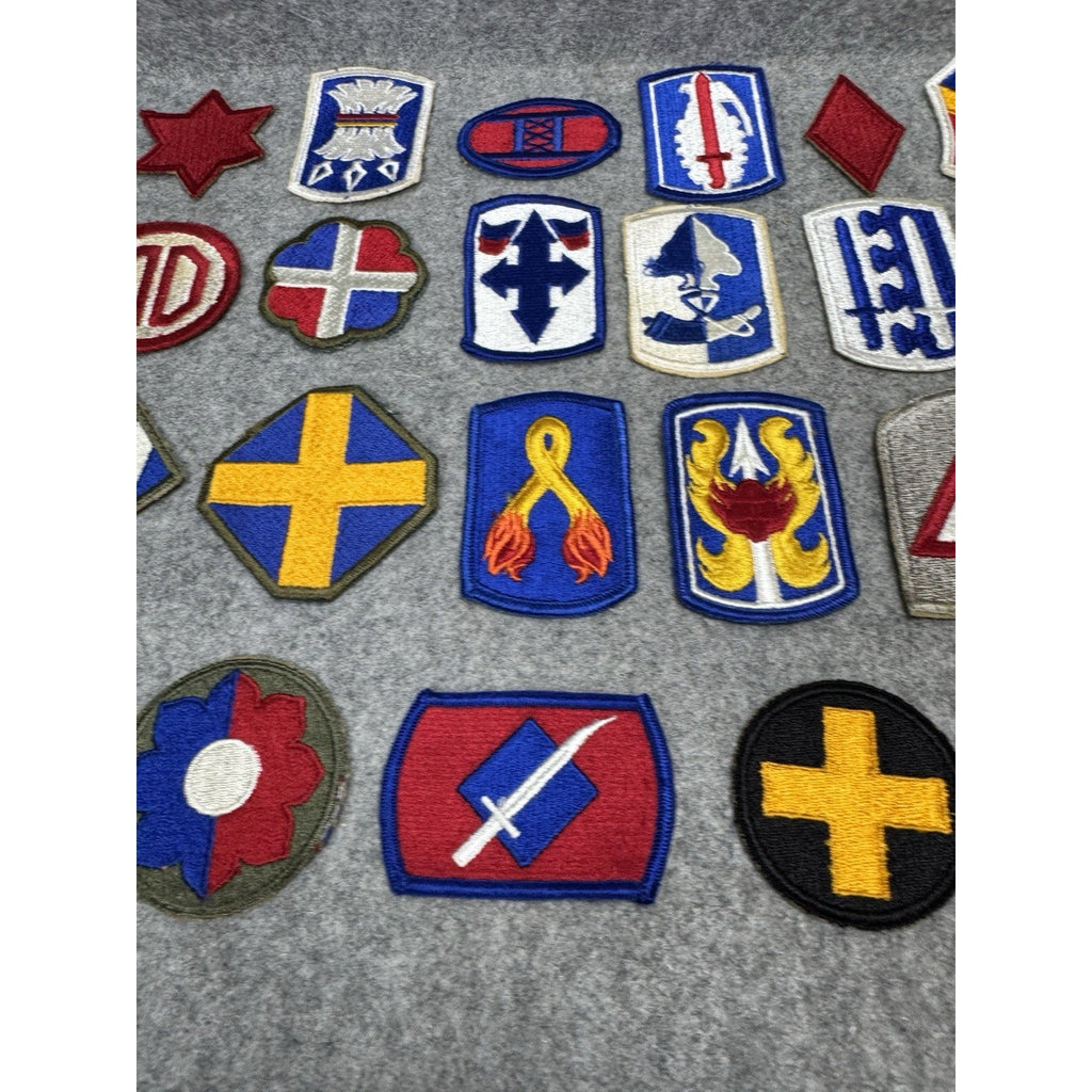 23 Vintage US Army Patches Lot Big Red One Infantry Divisions Brigade Insignia