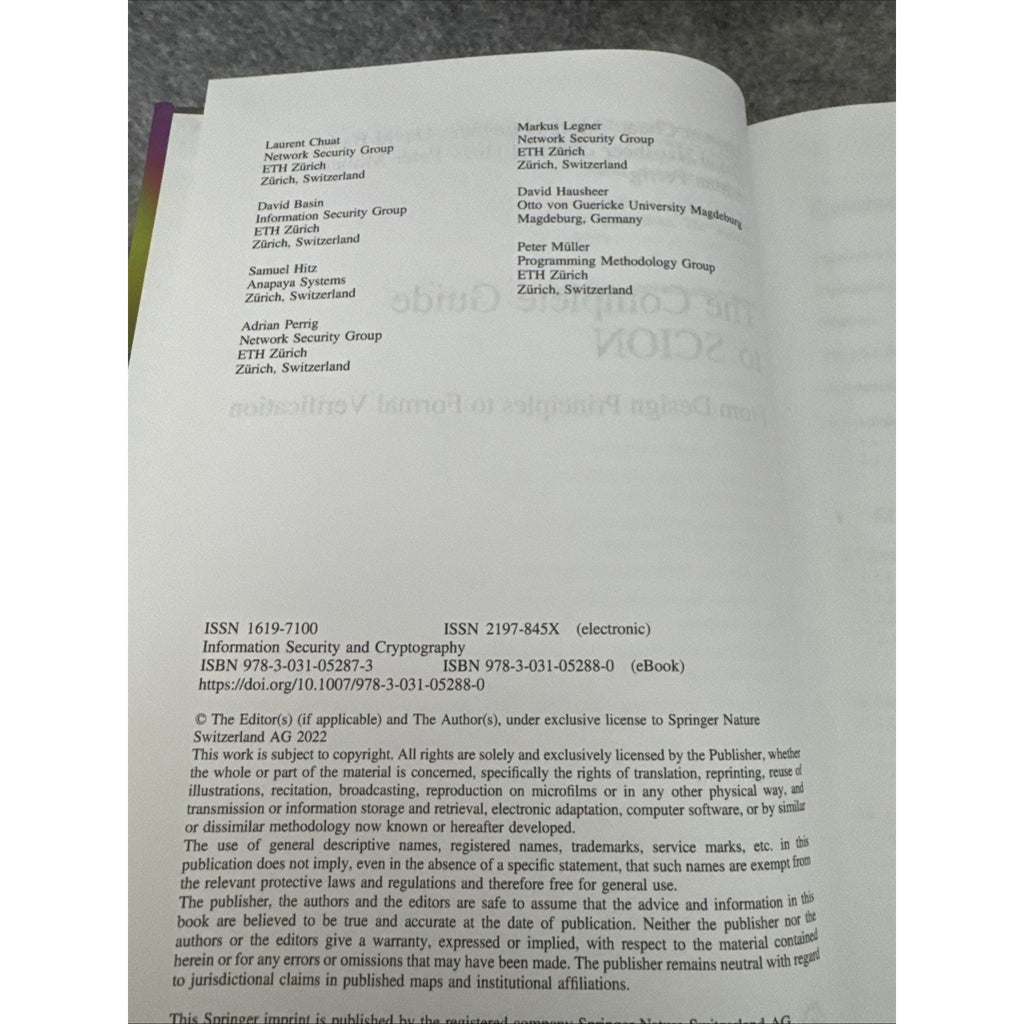 Information Security and Cryptography Ser.: Complete Guide to SCION : From...