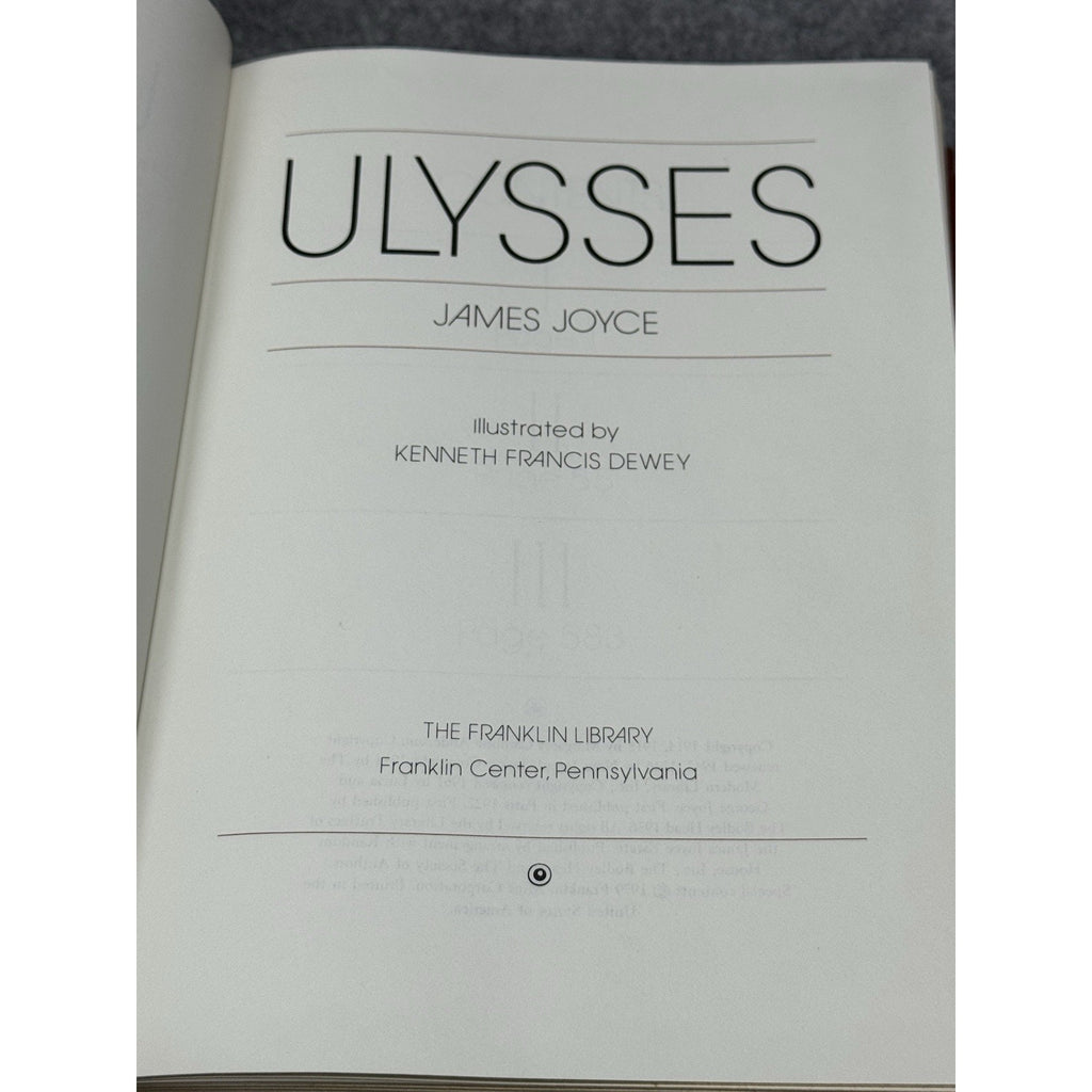 Ulysses James Joyce Franklin Library 1979 Gilt Heirloom Illustrated Hardcover