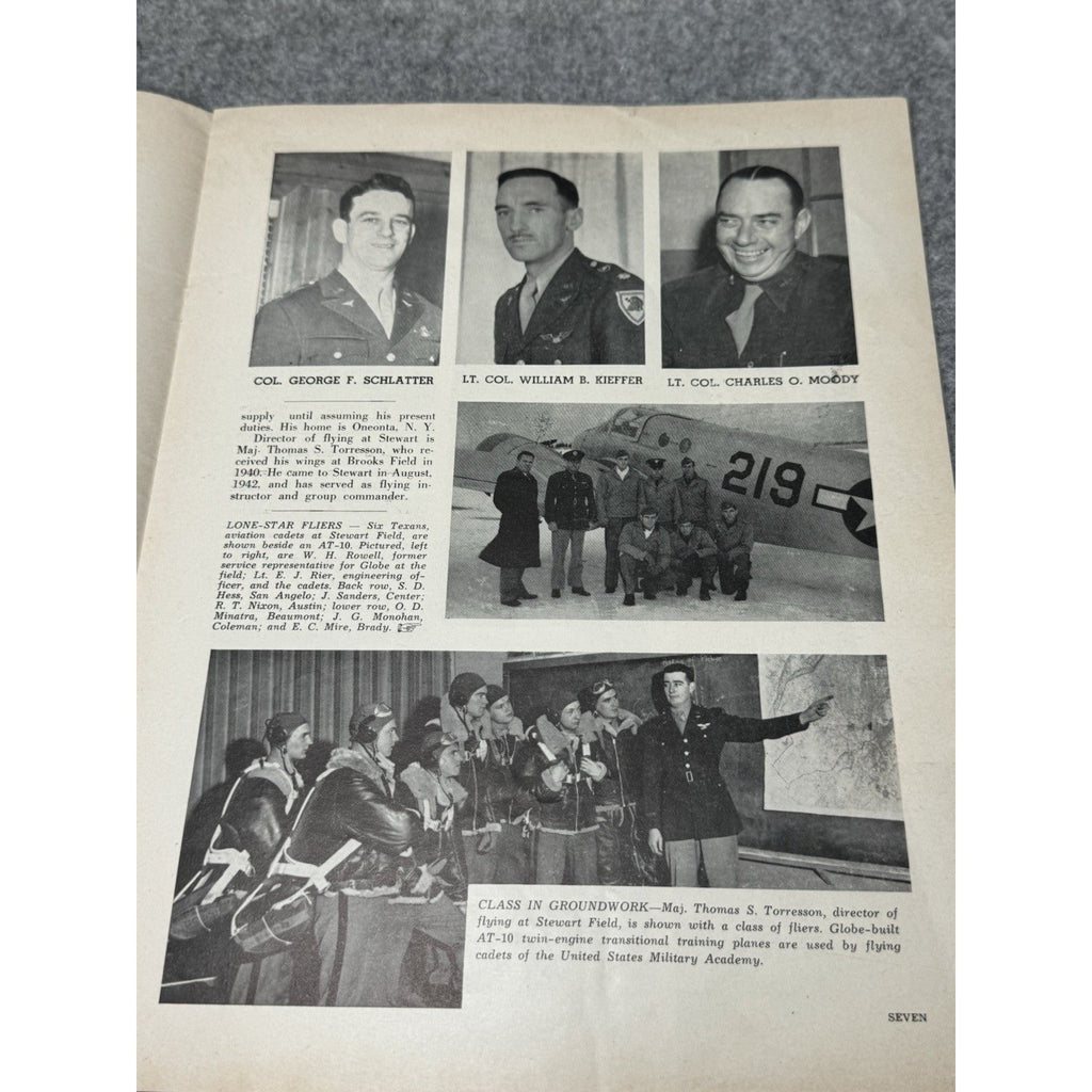 1944 Globe Beam March WWII Aircraft Magazine West Point Stewart Field AT-10