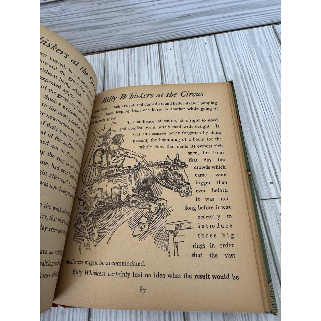 Billy Whiskers at the Circus 1908 Saalfield HC Illustrated Antique Book