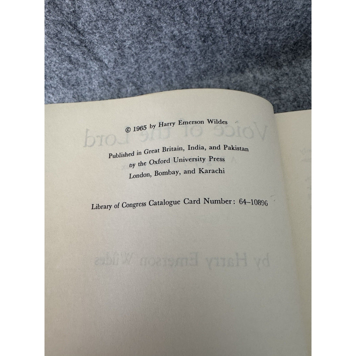 Voice of the Lord Harry Emerson Wildes 1965 HC Biography George Fox