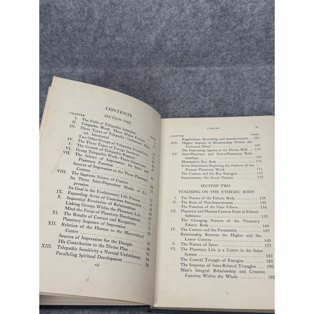 Telepathy Etheric Vehicle Alice A Bailey 1951 Occult Theosophy Hardcover