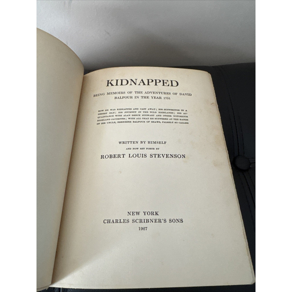 Kidnapped Robert Louis Stevenson HC 1927 Scribners N C Wyeth Illus
