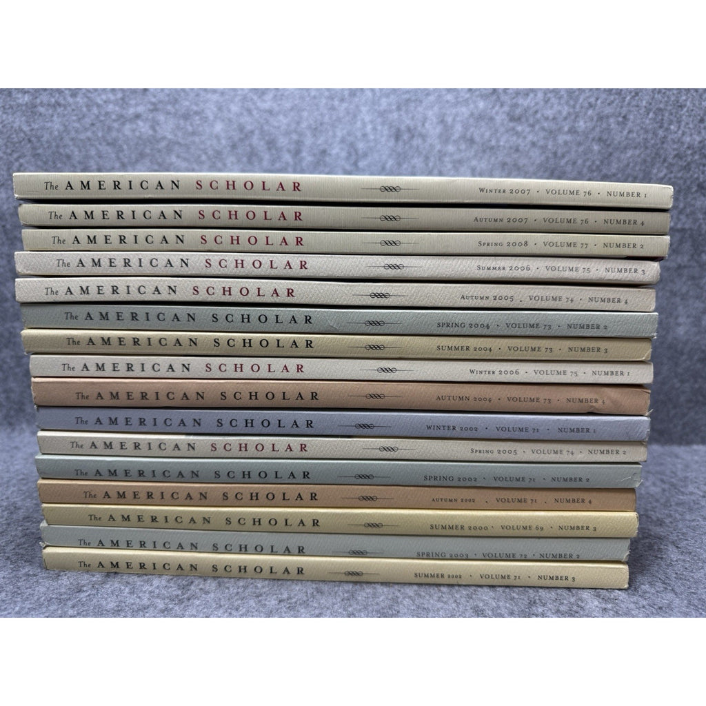 Lot of 16 The American Scholar Magazines 2000-2008 Phi Beta Kappa Essays