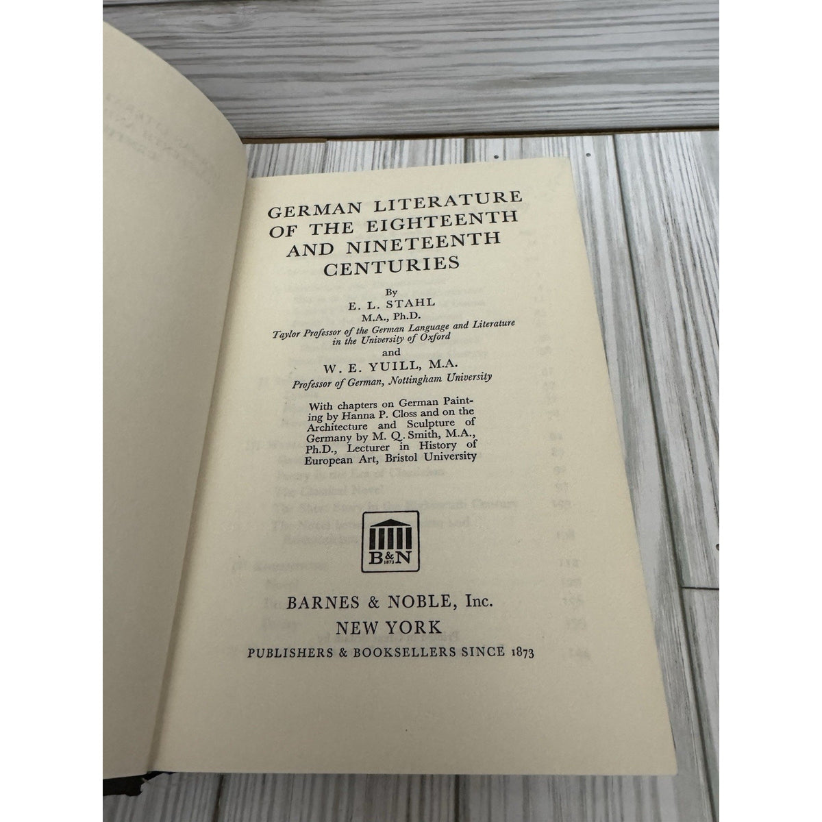 German Literature 18th 19th Centuries Vol 3 Stahl Yuill 1970 HC w/ DJ