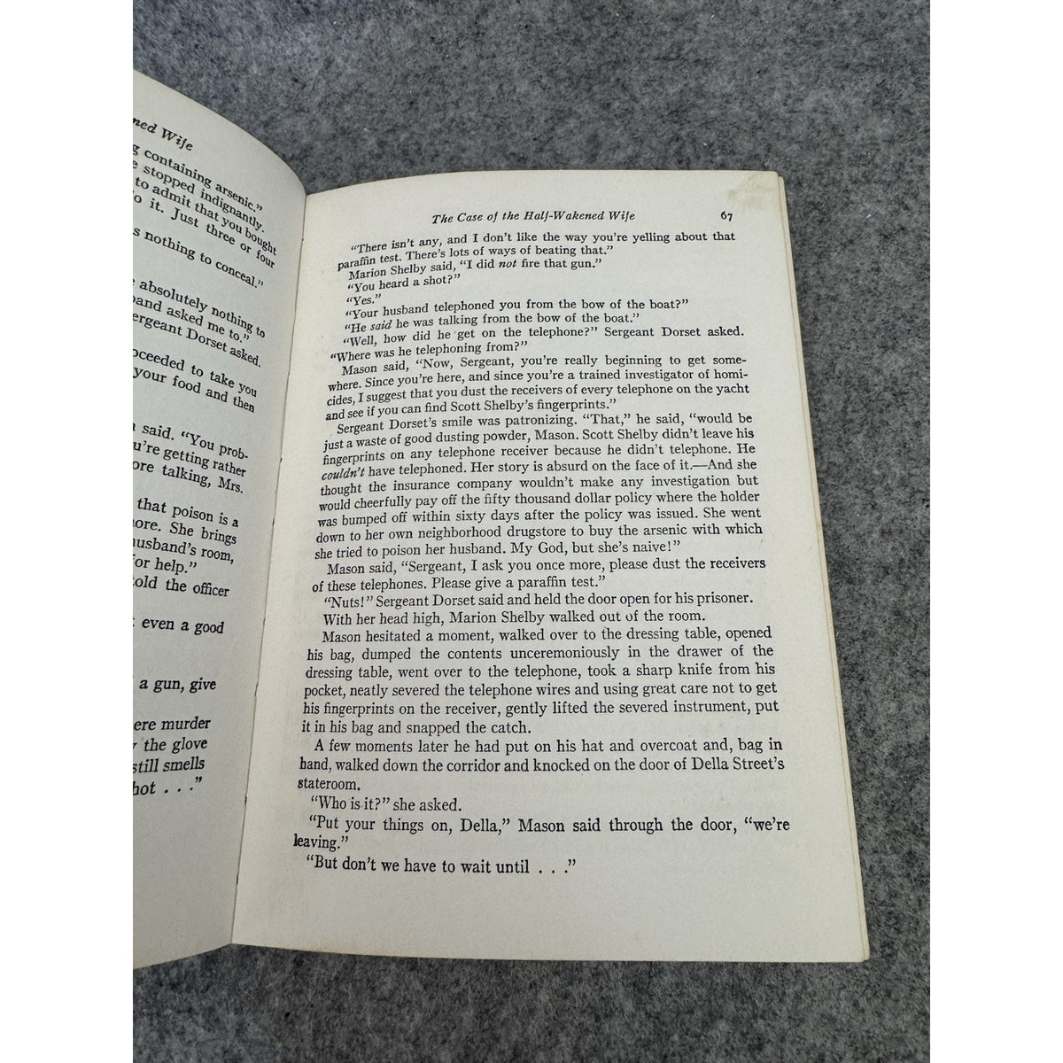 The Case of the Half-Wakened Wife Erle Stanley Gardner HC Walter J Black