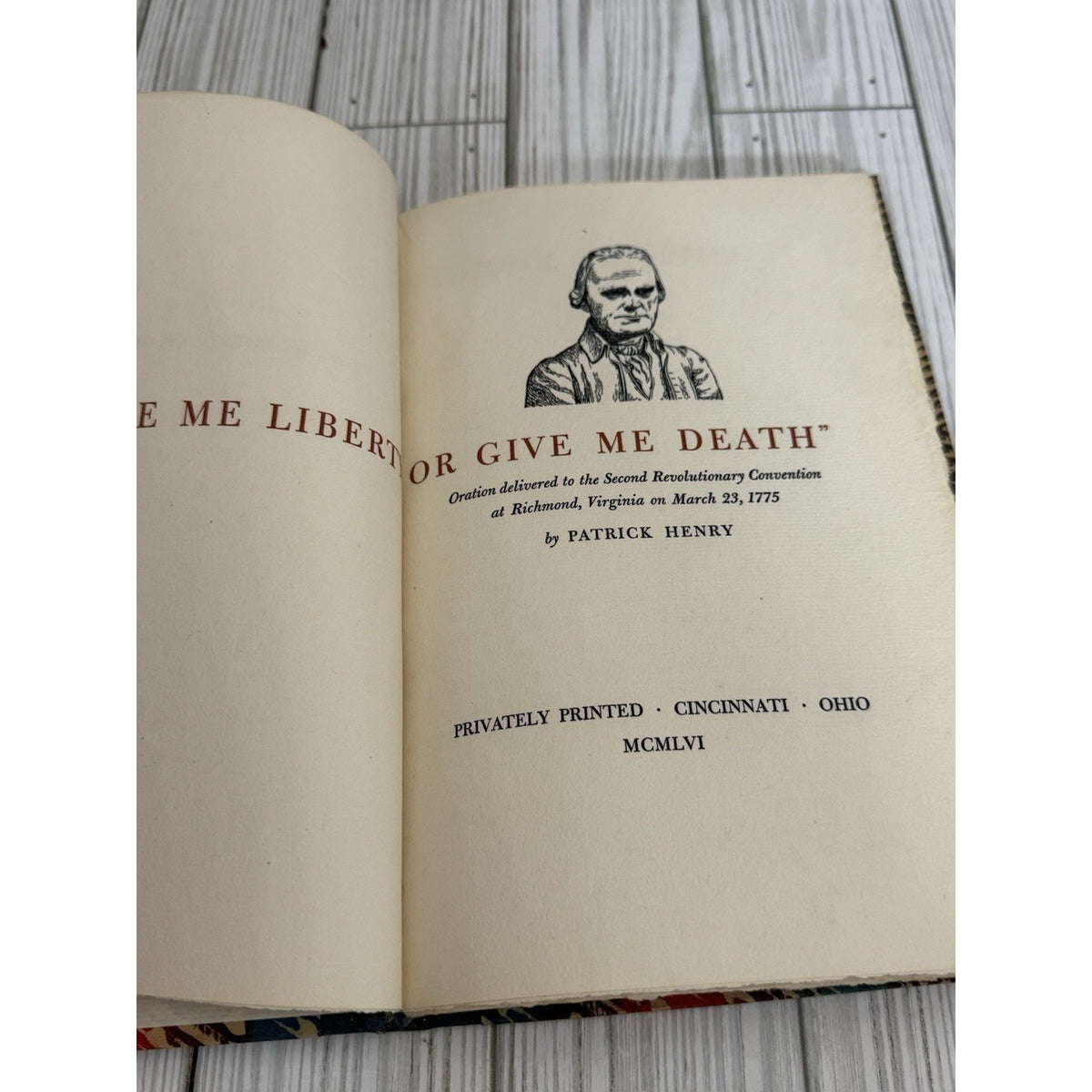Give Me Liberty or Give Me Death Patrick Henry 1956 SIGNED #26/50